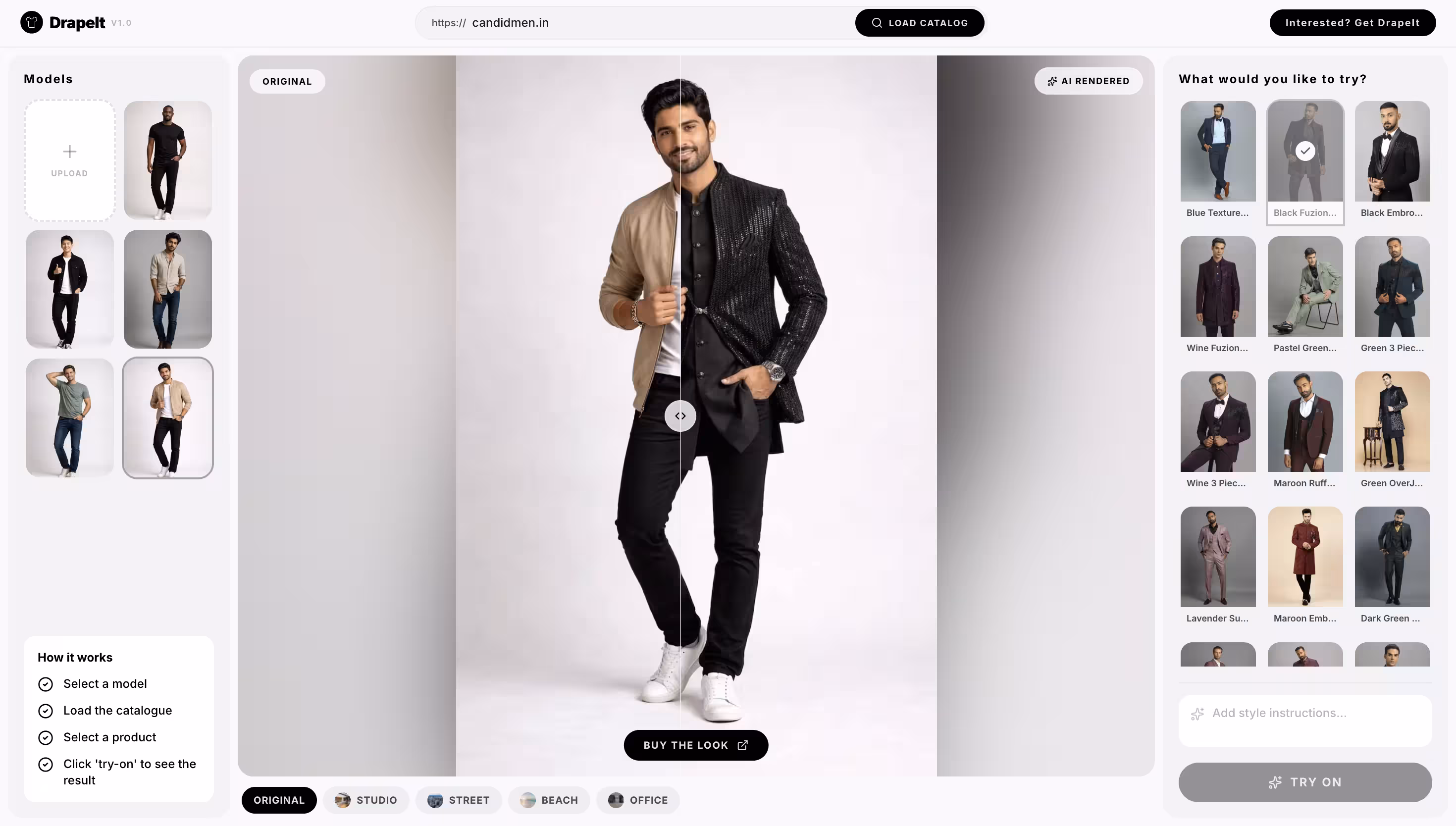 DrapeIt virtual try-on sandbox